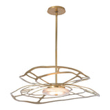 Muse LED Pendant Large, shown in Modern Brass, by Hubbardton Forge