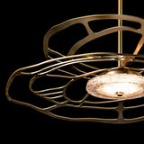 Muse LED Pendant Large detail in Modern Brass, by Hubbardton Forge