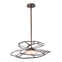 Muse LED Pendant Small, shown in Dark Smoke, by Hubbardton Forge