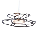 Muse LED Pendant Small, shown in Clear Steel, by Hubbardton Forge