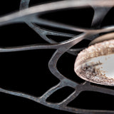 Muse LED Pendant Small detail in Clear Steel, by Hubbardton Forge