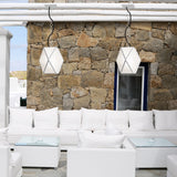 Muse Outdoor Pendant Light Medium Matt Black Lacquered By Contradi  - Lifestyle View1