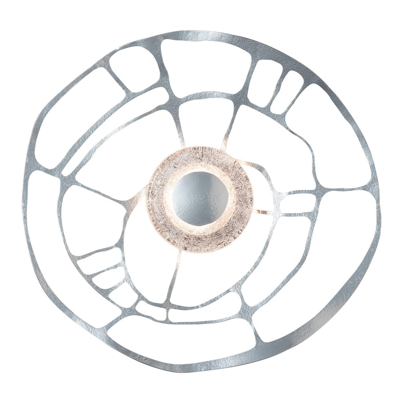 Muse Wall/Ceiling Light, shown in Sterling, by Hubbardton Forge