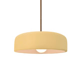 Muted Yellow Rigid Stem Kit Ceramic Small Spire Pendant by Justice Design