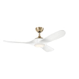 Mylo Ceiling Fan 52" in Champagne Bronze | Matte White