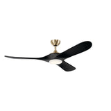 Mylo Ceiling Fan 60" in Champagne Bronze | Jet Black
