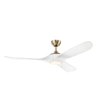 Mylo Ceiling Fan 60" in Champagne Bronze | Matte White