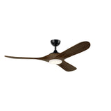 Mylo Ceiling Fan 60" in Satin Black | Aged Walnut