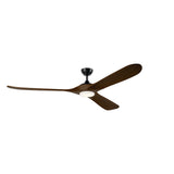 Mylo Ceiling Fan 80" in Satin Black | Aged Walnut