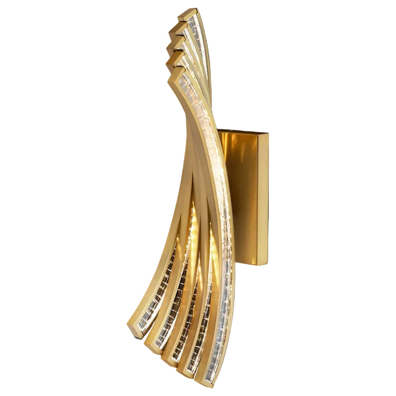 Mysterie Wall Sconce Aged Brass By Schonbek Forever Main View 1