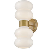 Nadia Wall Sconce Lacquered Brass By Lark Living - Side View2