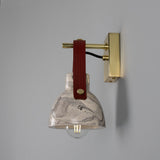 Nagi Wall Light Polished_Brass_Marbled_Red
