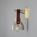 Nagi Wall Light Polished_Brass_Marbled_Red