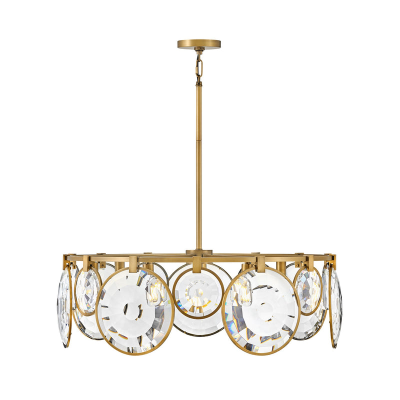 Nala Medium Convertible Drum Chandelier - Heritage Brass - by Fredrick Ramond