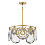 Nala Small Convertible Chandelier - Heritage Brass - by Fredrick Ramond