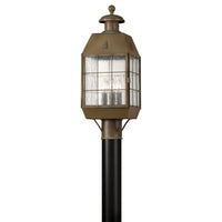 Nantucket Medium Post Mount Lantern - Aged Brass - by Hinkley