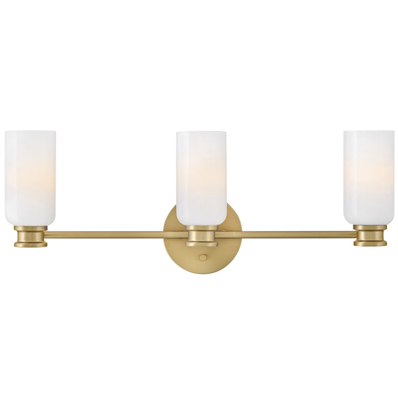 Naomi Vanity Light Lacquered Brass Cased Opal By Lark Living