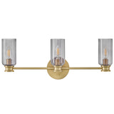 Naomi Vanity Light Lacquered Brass Smoked By Lark Living - Front View