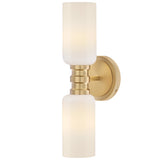 Naomi Wall Sconce Lacquered Brass Cased Opal By Lark Living - Side View1