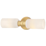 Naomi Wall Sconce Lacquered Brass Cased Opal By Lark Living - Side View3
