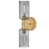 Naomi Wall Sconce Lacquered Brass Smoked By Lark Living - Side View1