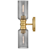 Naomi Wall Sconce Lacquered Brass Smoked By Lark Living - Side View2