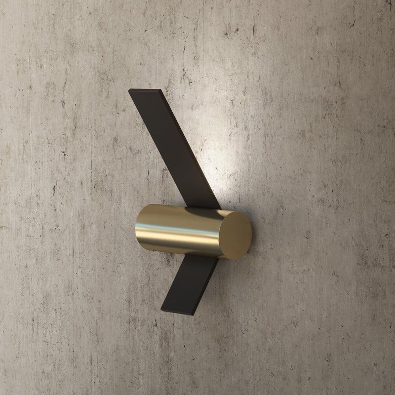 Nastro Wall Sconce By Tooy, Finish: Sand Black, Color: Brushed Brass
