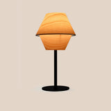 Natural Beech Black Metal Hotel Tall Table Lamp by LZF