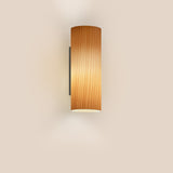 Natural Beech Black Metal Romanica Slim Wall Lamp by LZF