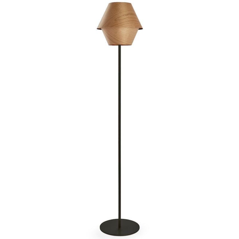Natural Cherry Black Metal Hotel Floor Lamp by LZF