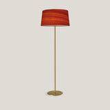 Natural Cherry Extra Large Gold Metal Zeta Floor Lamp by LZF