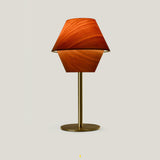 Natural Cherry Gold Metal Hotel Tall Table Lamp by LZF