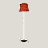 Natural Cherry Large Black Metal Zeta Floor Lamp by LZF