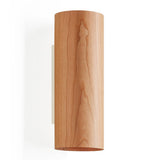 Natural Cherry Matte White Metal Romanica Slim Wall Lamp by LZF