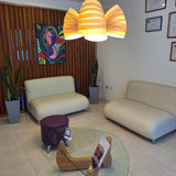 Natural Medium Herz Multi-Light Chandelier by Traum in Living Room