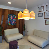 Natural Medium Herz Multi-Light Chandelier by Traum in Living Room