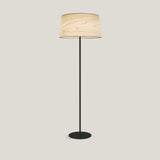 Natural White Extra Large Black Metal Zeta Floor Lamp by LZF