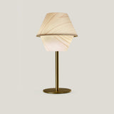Natural White Gold Metal Hotel Tall Table Lamp by LZF