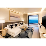 Nauta Floor Lamp by Cerno in an ocean-view living room