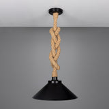 Naxos Rope Pendant - Matte Black