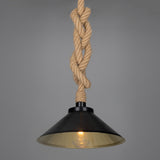 Naxos Rope Pendant - Matte Black