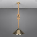 Naxos Rope Pendant - Polished Brass