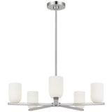 Neblina Chandelier Brushed Nickel By Generation Lighting - Front View