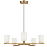 Neblina Chandelier Satin Brass By Generation Lighting - Front View
