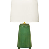Nell Table Lamp — White Linen, Green | Green