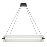 Neoness 4-Light Chandelier 34 Inch Matte Black Clear Glass by Eurofase