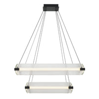 Neoness 8-Light Chandelier 34 Inch Matte Black Clear Glass by Eurofase