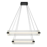 Neoness 8-Light Chandelier 34 Inch Matte Black Clear Glass by Eurofase