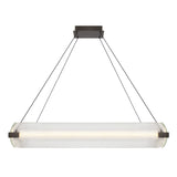 Neoness 4-Light Chandelier 34 Inch Weathered Brass Clear Glass by Eurofase