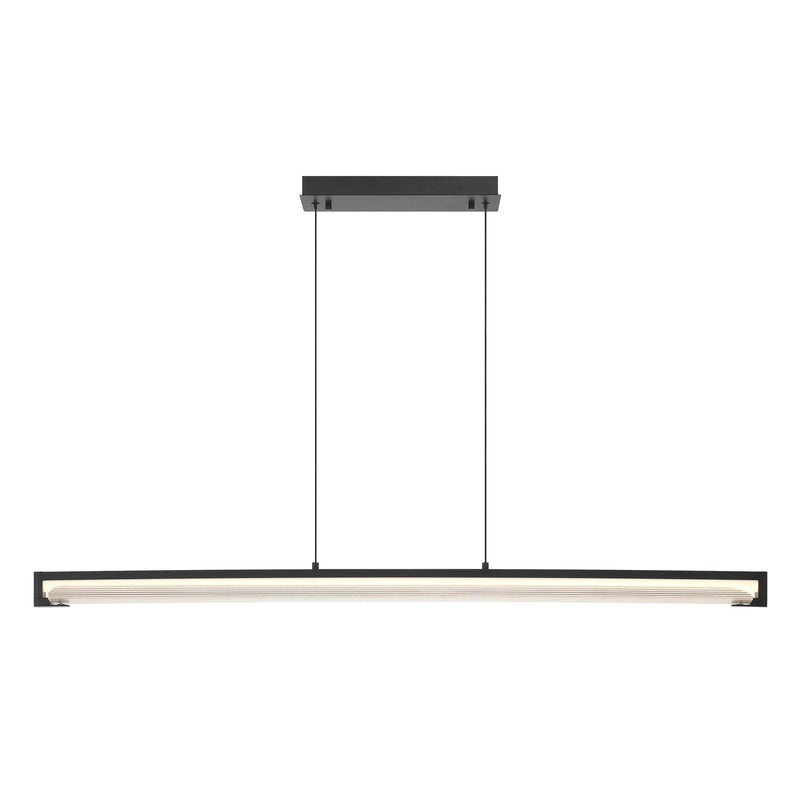 Neoness Chandelier 50 Inch Matte Black Clear Glass by Eurofase
